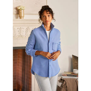 New Frank & Eileen Frost Blue Eileen Triple Fleece Button Down Shirt S Sold Out
